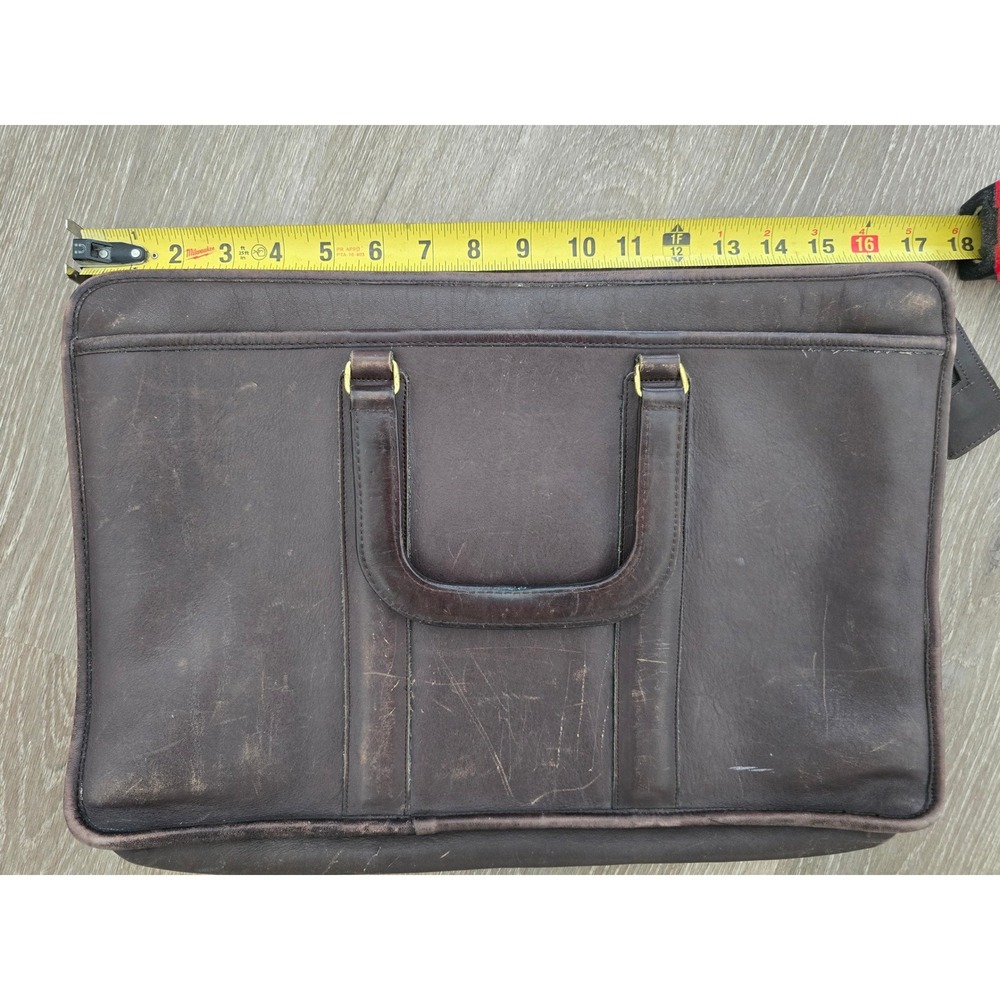 Vintage Coach Mahogany Leather Briefcase Laptop Bag Brown 0532 Distressed